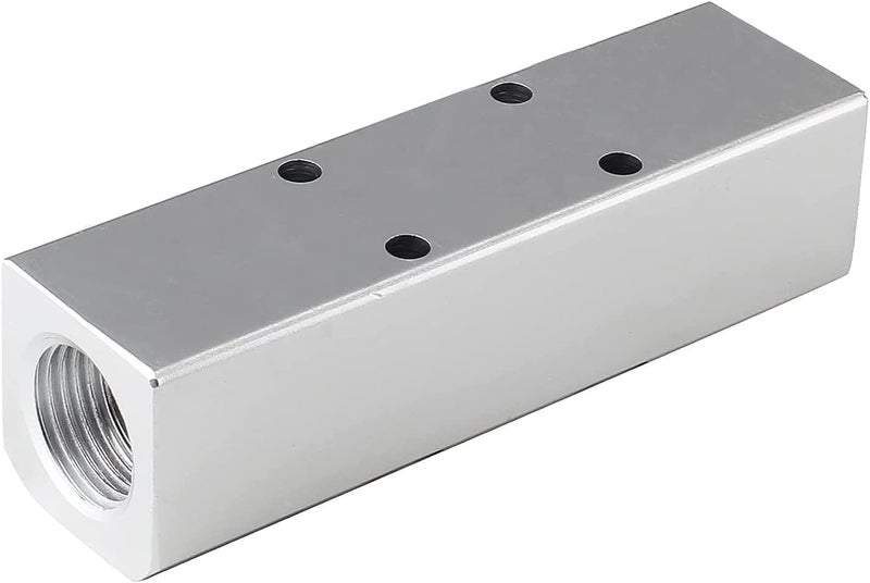 It Works Great 3 Way Pneumatic Manifold Air Distribution Block, G1/2 Supply Port, G1/4 Inch Output Port,Pneumatic Air Compressor Manifold Fitting，Aluminum Alloy，Medium 3 Way 5 Port - Image 3